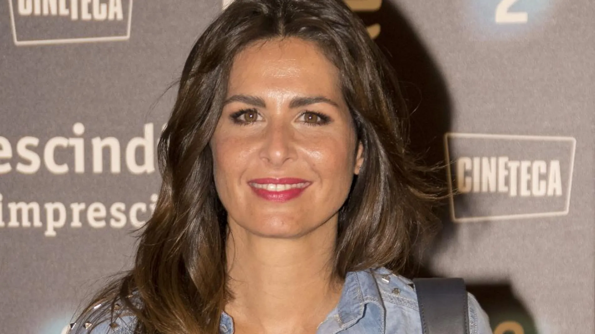 La presentadora Nuria Roca durante la premiere del documental "historias para recordar"en Madrid.