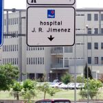 Acceso al hospital Juan Ramón Jiménez de Huelva