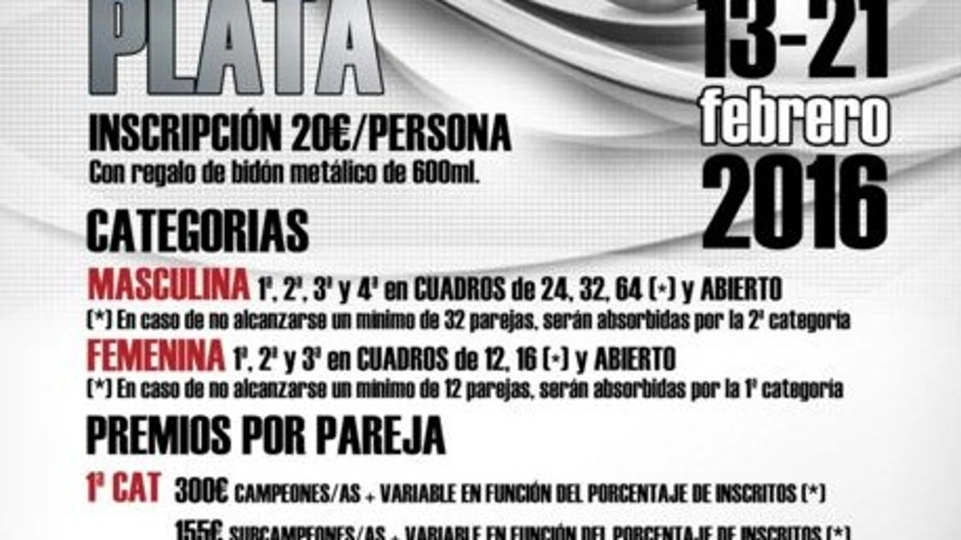 Cartel del torneo
