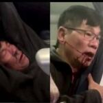 El hombre fue golpeado y arrastrado por el pasillo del avión.