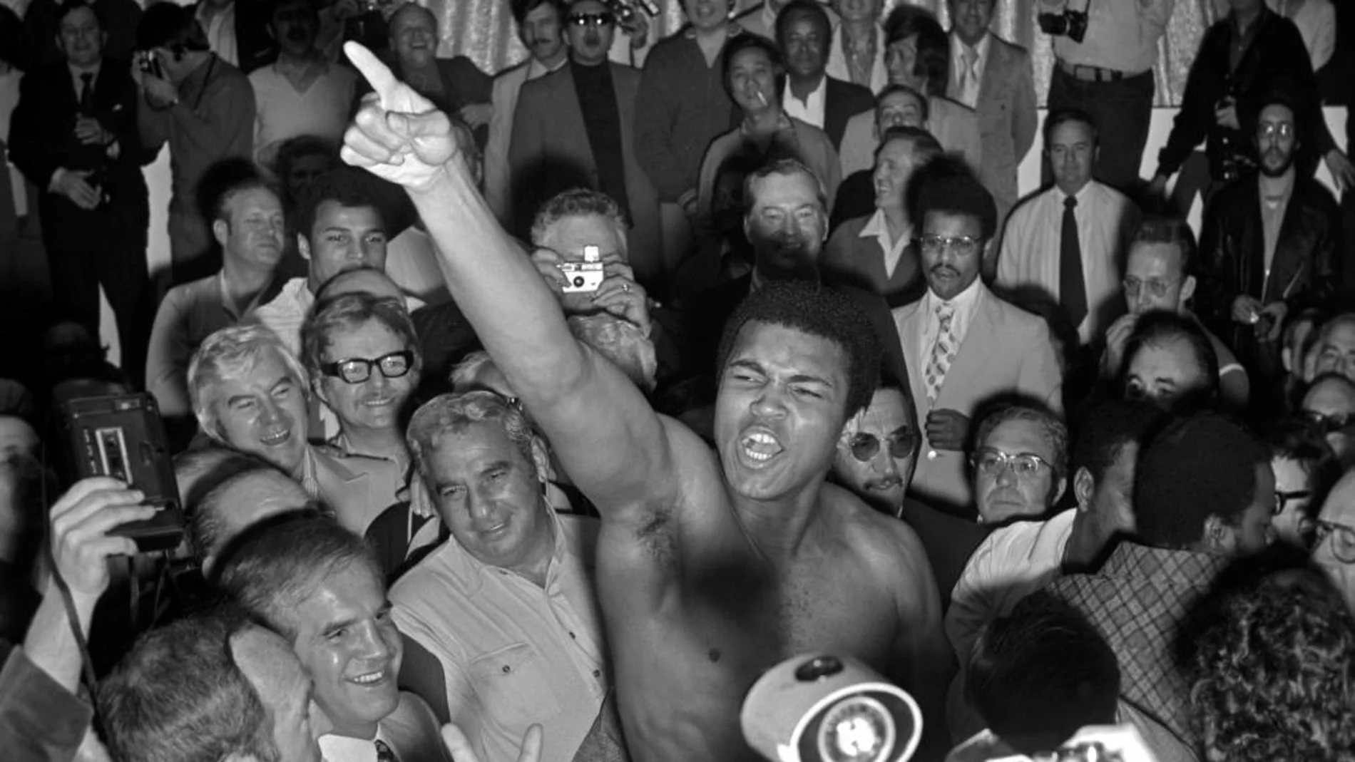 Muhammad Ali antes de su combate con Joe Bugner en el Caesars Palace en Las Vegas, en 1973