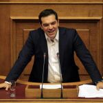 Alexis Tsipras durante la presentación de su programa de Gobierno para los próximos cuatro años en el Parlamento de Atenas.