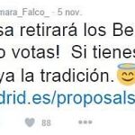 A través de Twitter y Facebook Tamara anima a sus seguidores a firmar