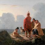 Los artistas documentaron la vastedad del territorio por explorar y colonizar y a sus habitantes originarios, como hizo Tompkins Harrison Matteson en este «El úiltimo de su raza» (1847)
