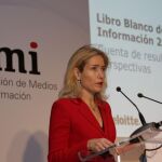 Concha Iglesias, de TMT, durante la presentación del Libro Blanco