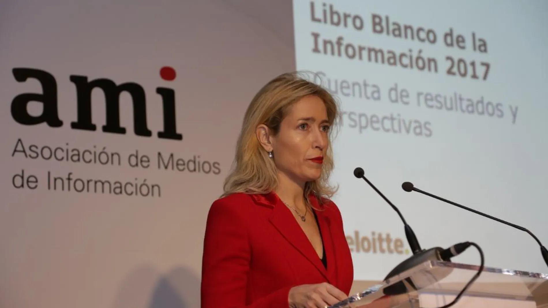 Concha Iglesias, de TMT, durante la presentación del Libro Blanco