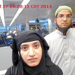 Tashfeen Malik y su marido, Syed Farook, en el aeropuerto de Chicago