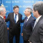El presidente Puig asistió a la toma de posesión del nuevo presidente del Puerto de Alicante, Juan Antonio Gisbert