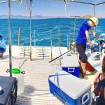 Investigadores y científicos trabajan sobre la laguna evaluando y midiendo los indicadores y comprobando el estado del Mar Menor