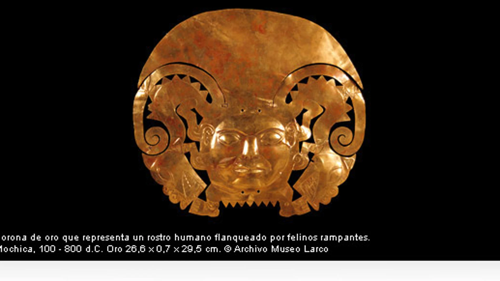 Una pieza de ña exposición «Arte mochica del antiguo Perú»