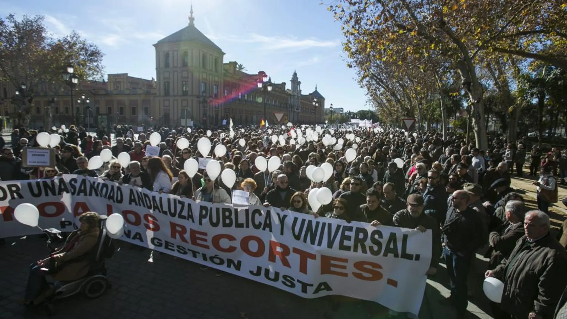 La protesta de Sevilla partió del Palacio de San Telmo
