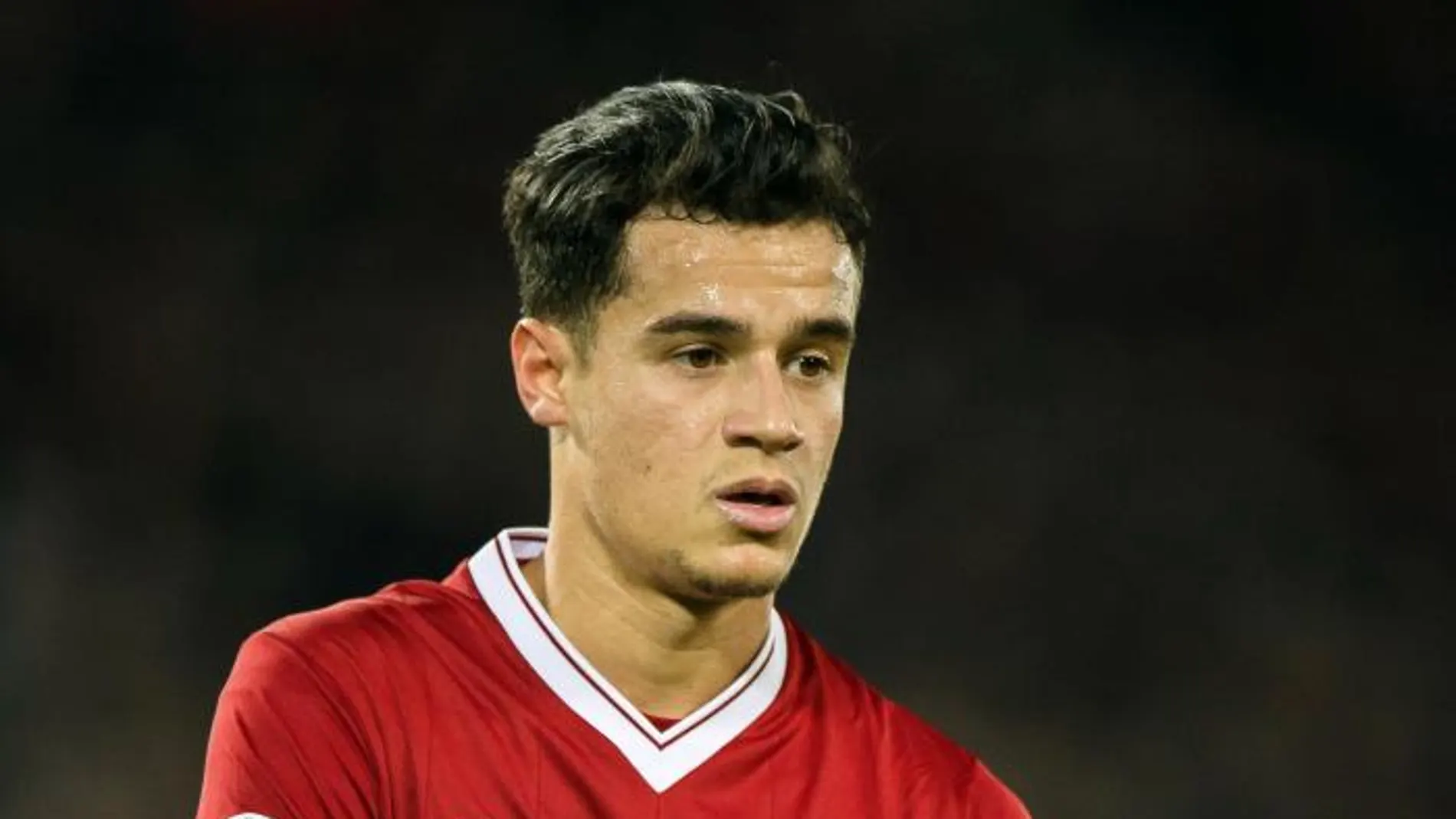 Coutinho durante un partido con el Liverpool esta temporada