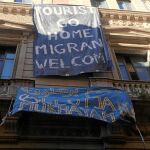 Decenas de activistas «okuparon» el edificio Borsí tras participar en la manifestación del 1 de Mayo