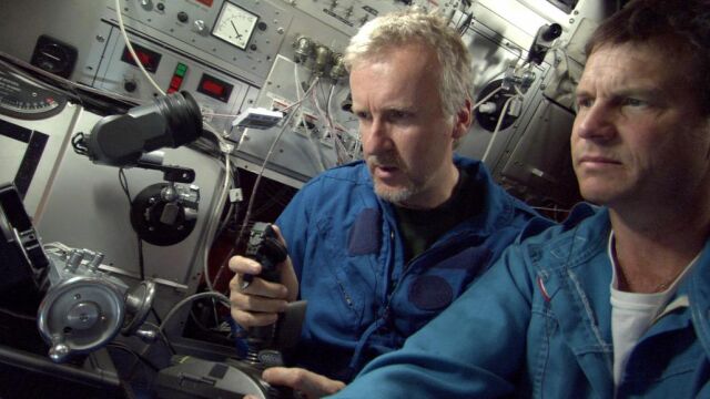 El actor con James Cameron