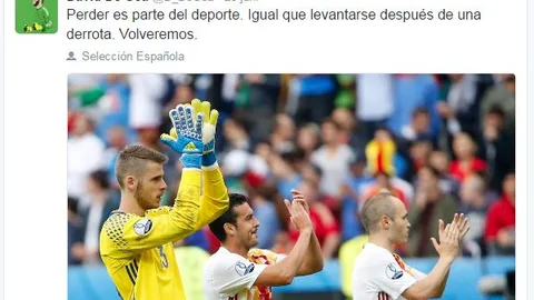 De Gea: «Volveremos»