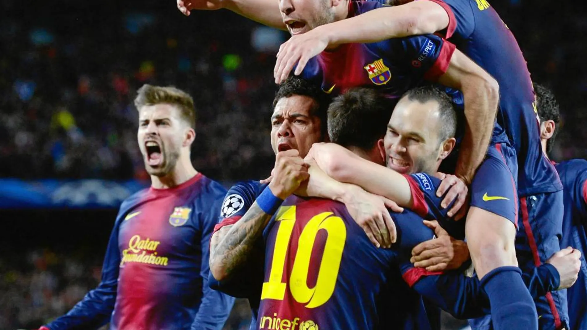El Barça estalló de júbilo con el segundo gol de Messi, aunque aún quedaba lo más difícil