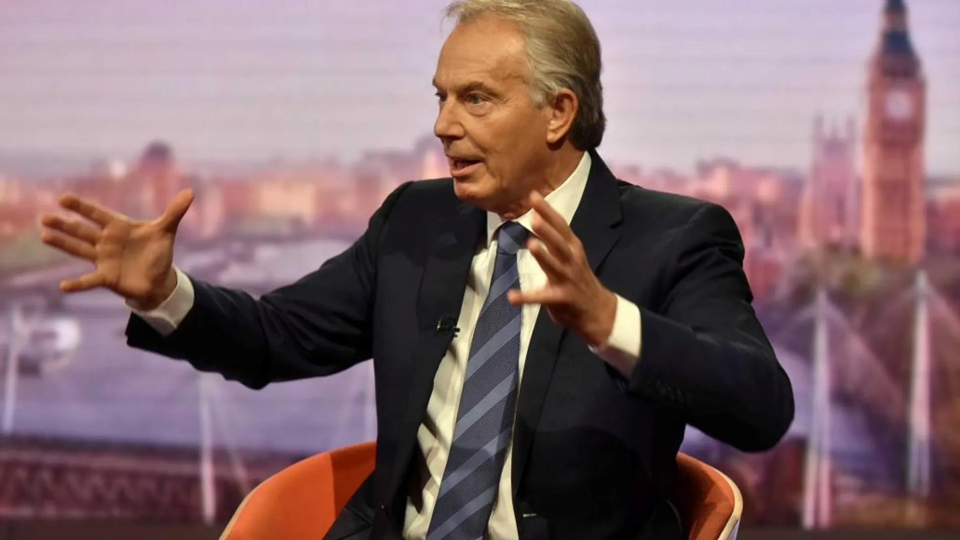 Tony Blair durante una entrevista en la BBC