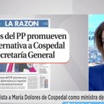La secretaria general del PP, María Dolores de Cospedal, ayer en una entrevista en Antena 3