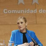 La presidenta de la Comunidad de Madrid, Cristina Cifuentes,