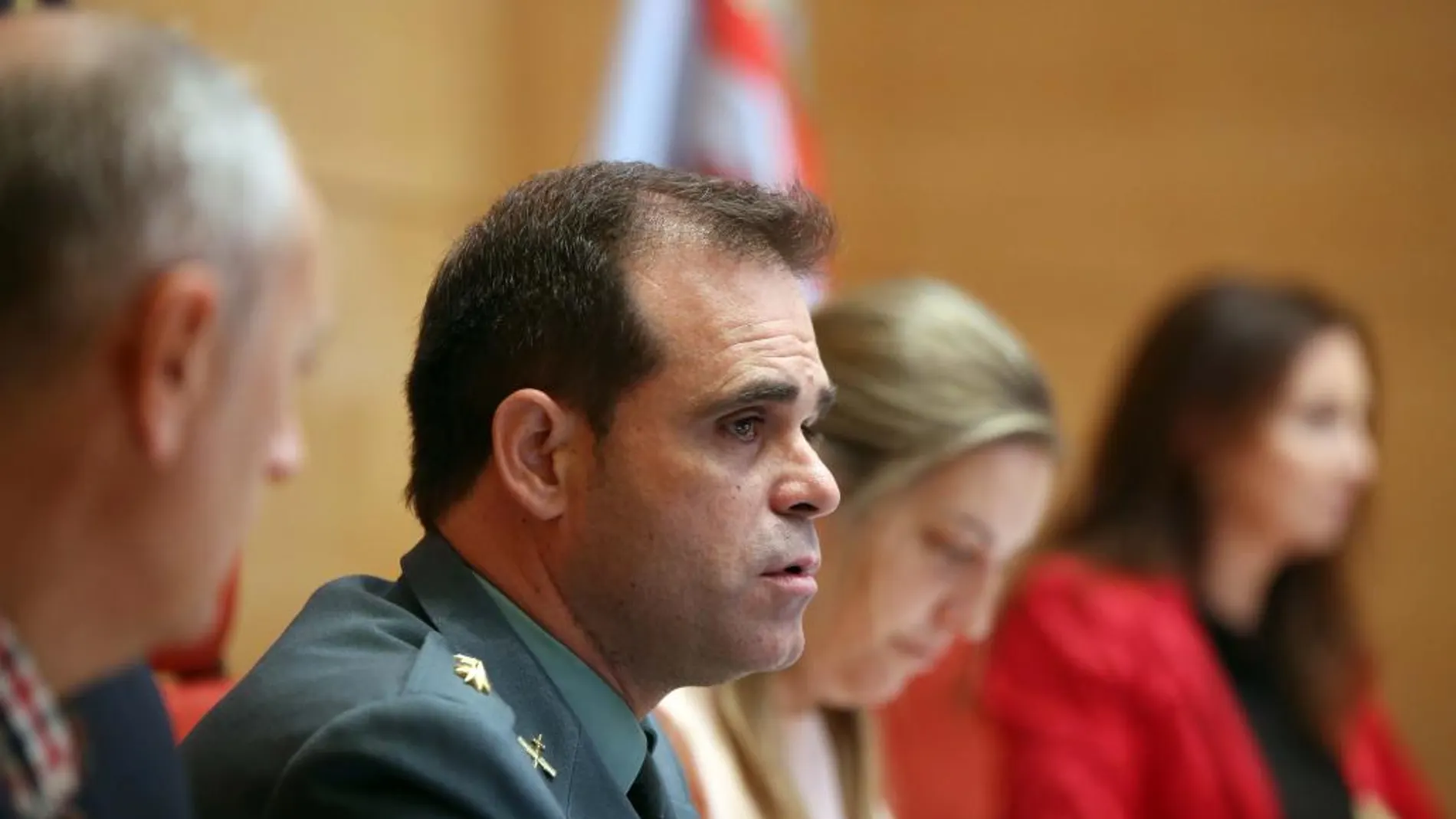 El jefe de Operaciones de la Guardia Civil de Valladolid, Javier Peña, comparece en las Cortes