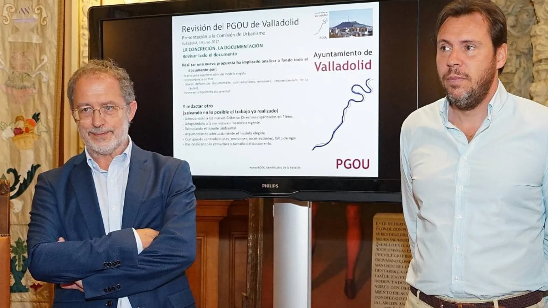 Manuel Saravia y Óscar Puente presentan el nuevo PGOU para la ciudad de Valladolid