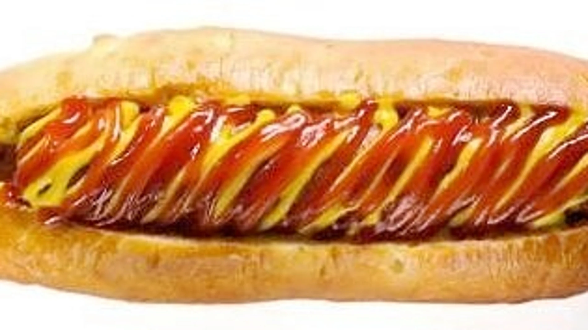 El calorímetro: Frankfurt con pan blanco, mostaza y ketchup