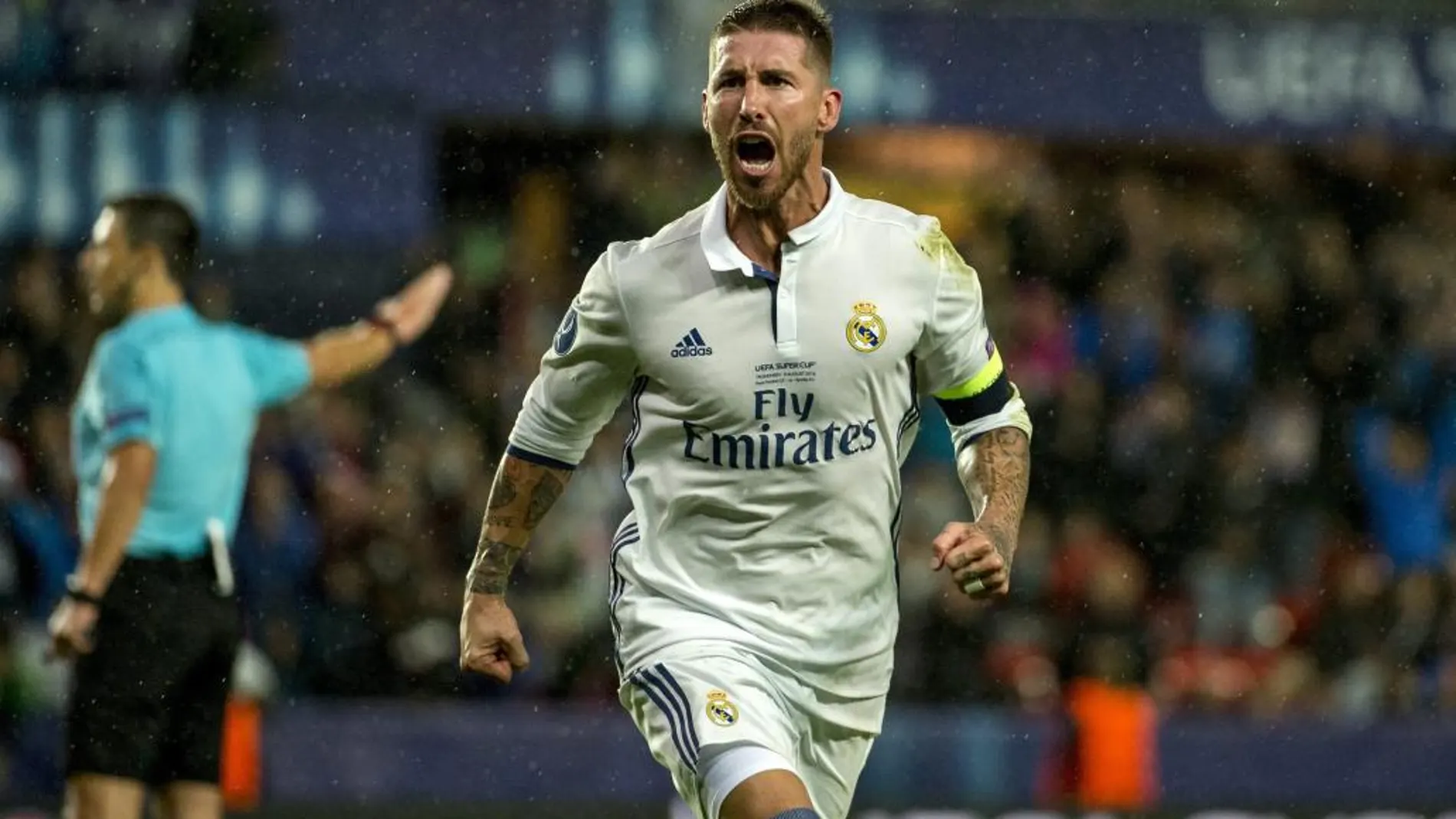 Sergio Ramos durante un partido con el Real Madrid