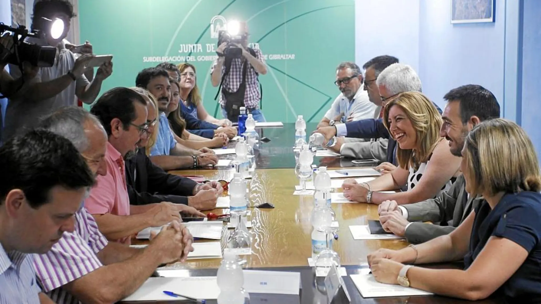 La presidenta de la Junta, Susana Díaz, visitó ayer el Campo de Gibraltar