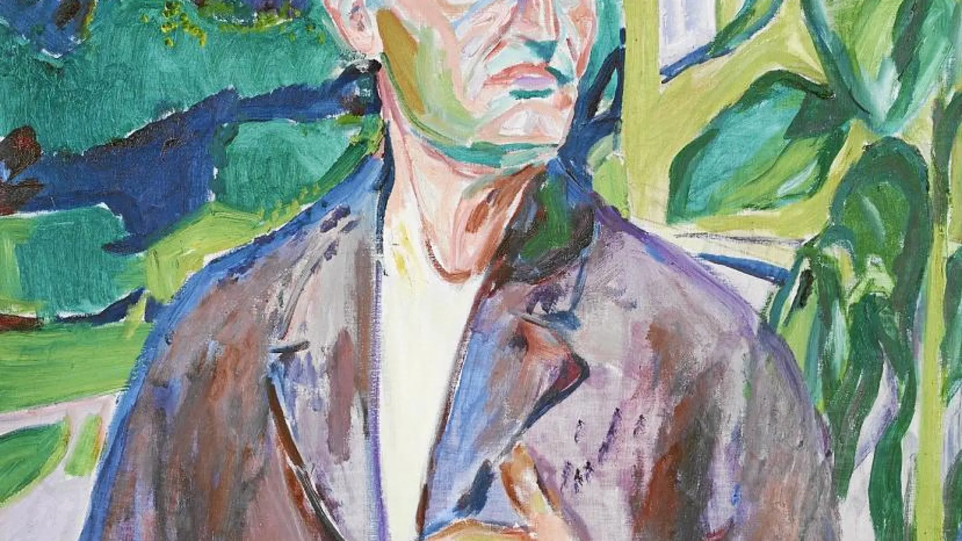 Munch pintó numerosos autorretratos, como este de 1926 con colores más vitalistas