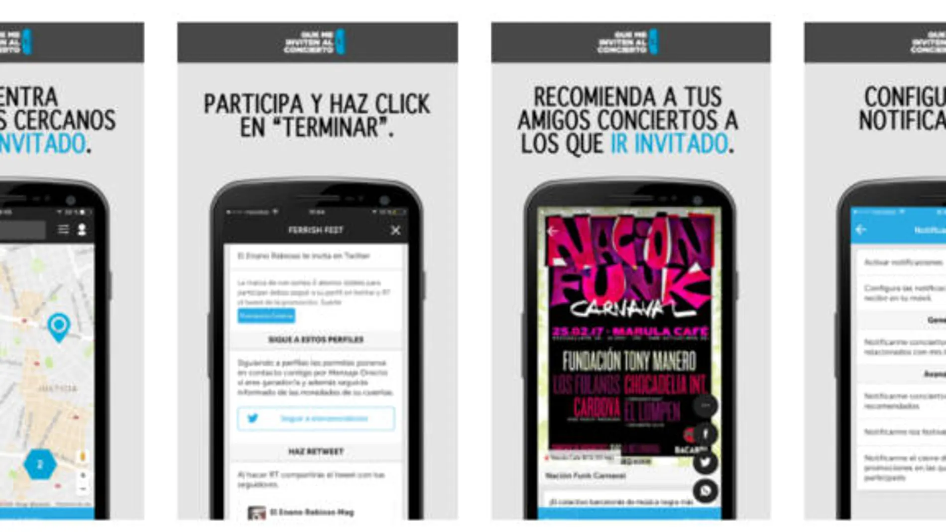 Una app te permite conseguir invitaciones para conciertos