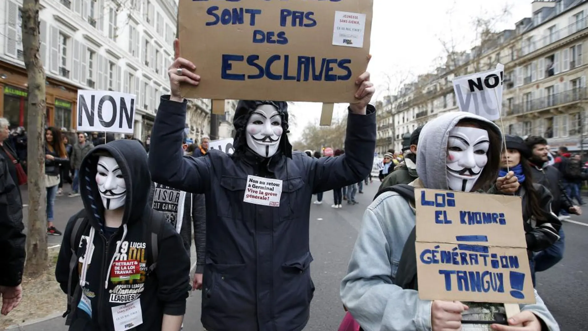 Incidentes en las manifestaciones contra la reforma laboral en Francia
