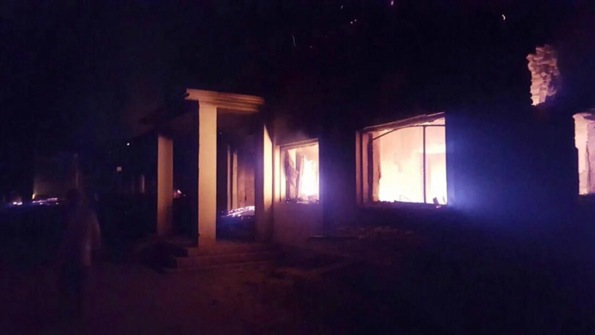 Imagen del hospital atacado en Kunduz.