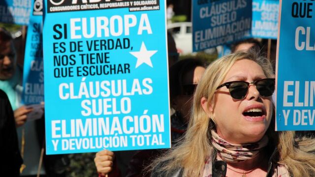 Protesta contra las cláusulas suelo en 2019