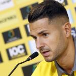Imagen de Vitolo durante su presentación como jugador canario
