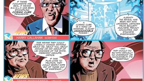 Página del cómic donde aparece la versión de Daniel Acuña de Francisco Marhuenda