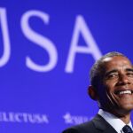 El presidente estadounidense, Barack Obama, ofrece un discurso durante la cumbre de la iniciativa conocida como SelectUSA
