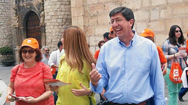 El líder regional de Ciudadanos, Juan Marín, ayer en Jaén