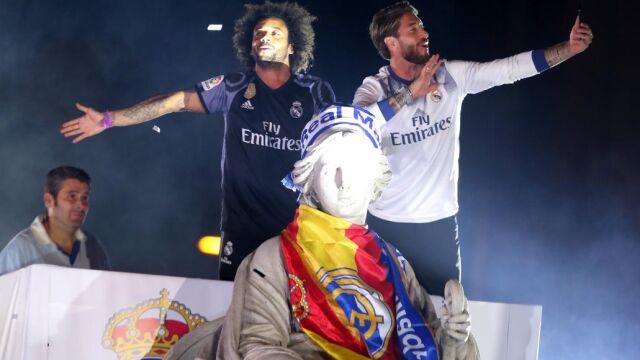 El Real Madrid celebra la victoria
