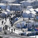 Vista general del campamento de refugiados en la isla de Lesbos