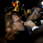 Artur Mas celebra el resultado de las elecciones