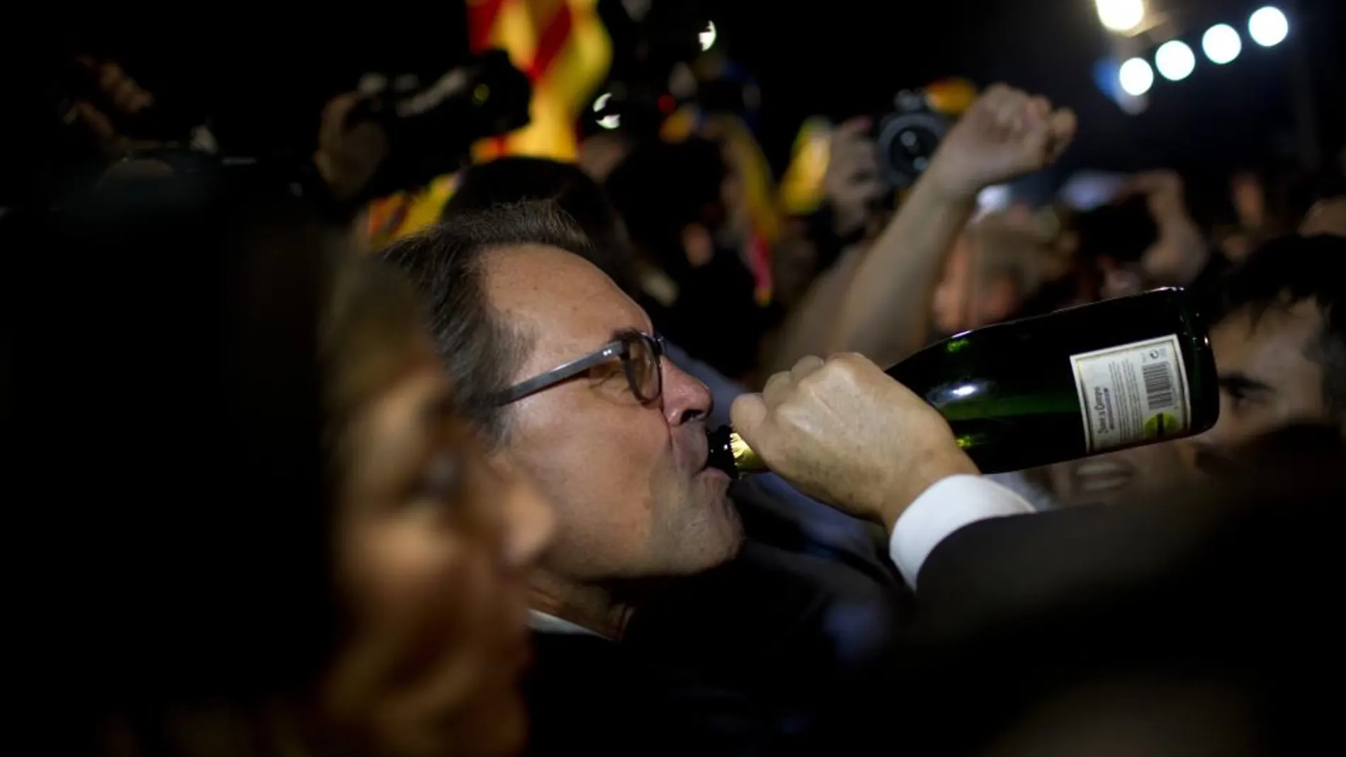 Artur Mas celebra el resultado de las elecciones