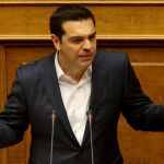 El primer ministro griego, Alexis Tsipras, durante su intervención ante el Parlamento griego