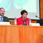 La rectora de la UCAV, María del Rosario Sáez Yuguero, inaugura, junto a Moreno y Aznar, la IV Jornada de Enfermería