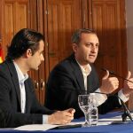 El presidente de la Diputación, César Sánchez, ayer durante el acto