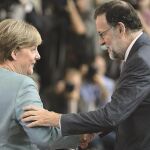 La canciller Merkel, uno de los grandes apoyos de Rajoy durante la crisis
