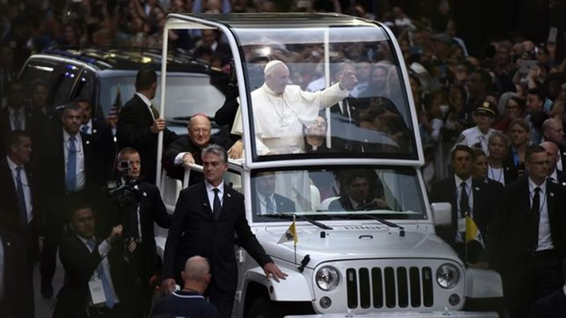 Vehículo usado por el Papa Francisco en Nueva York