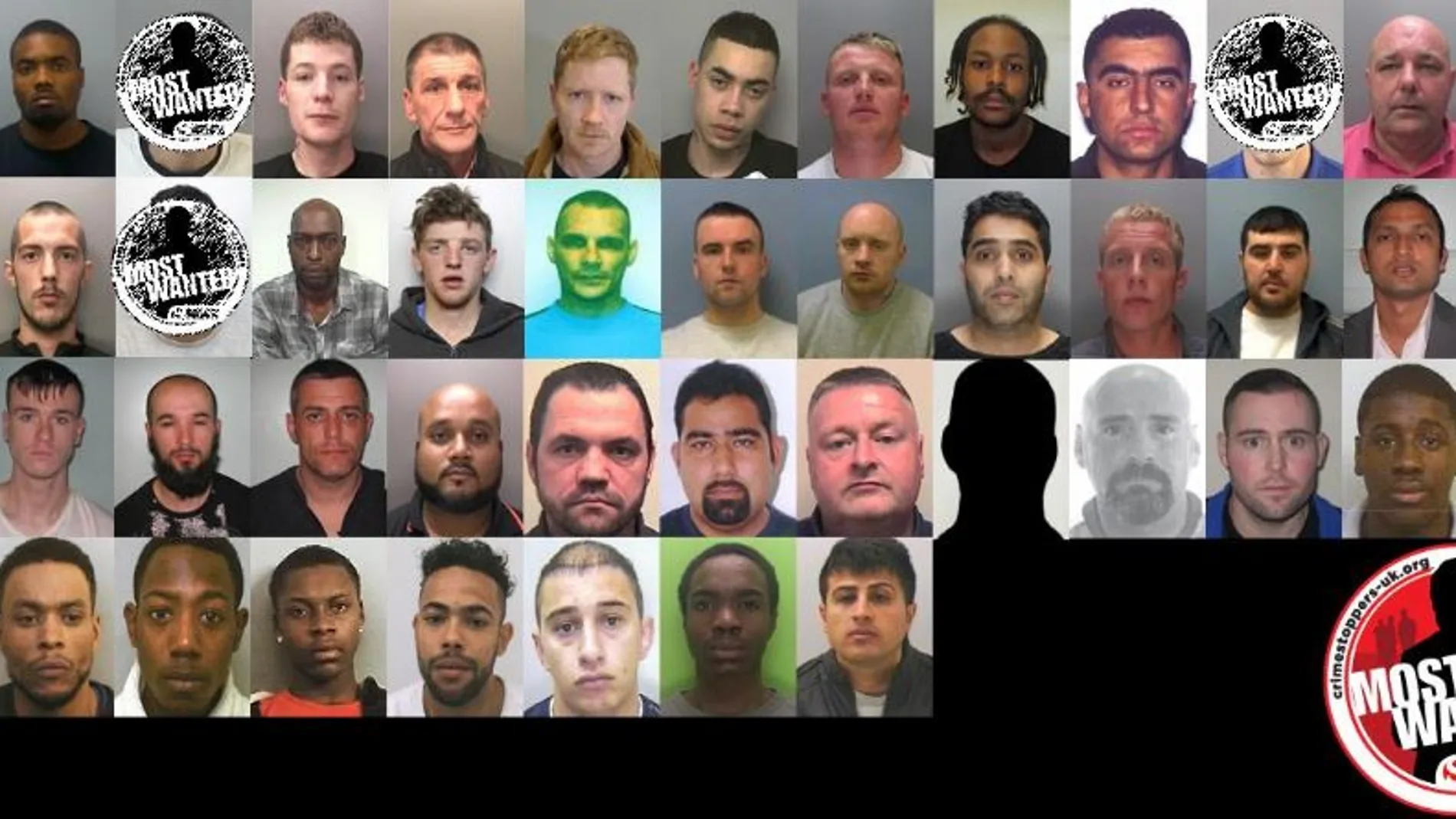 Imagen de los delincuentes más buscados por Interpol