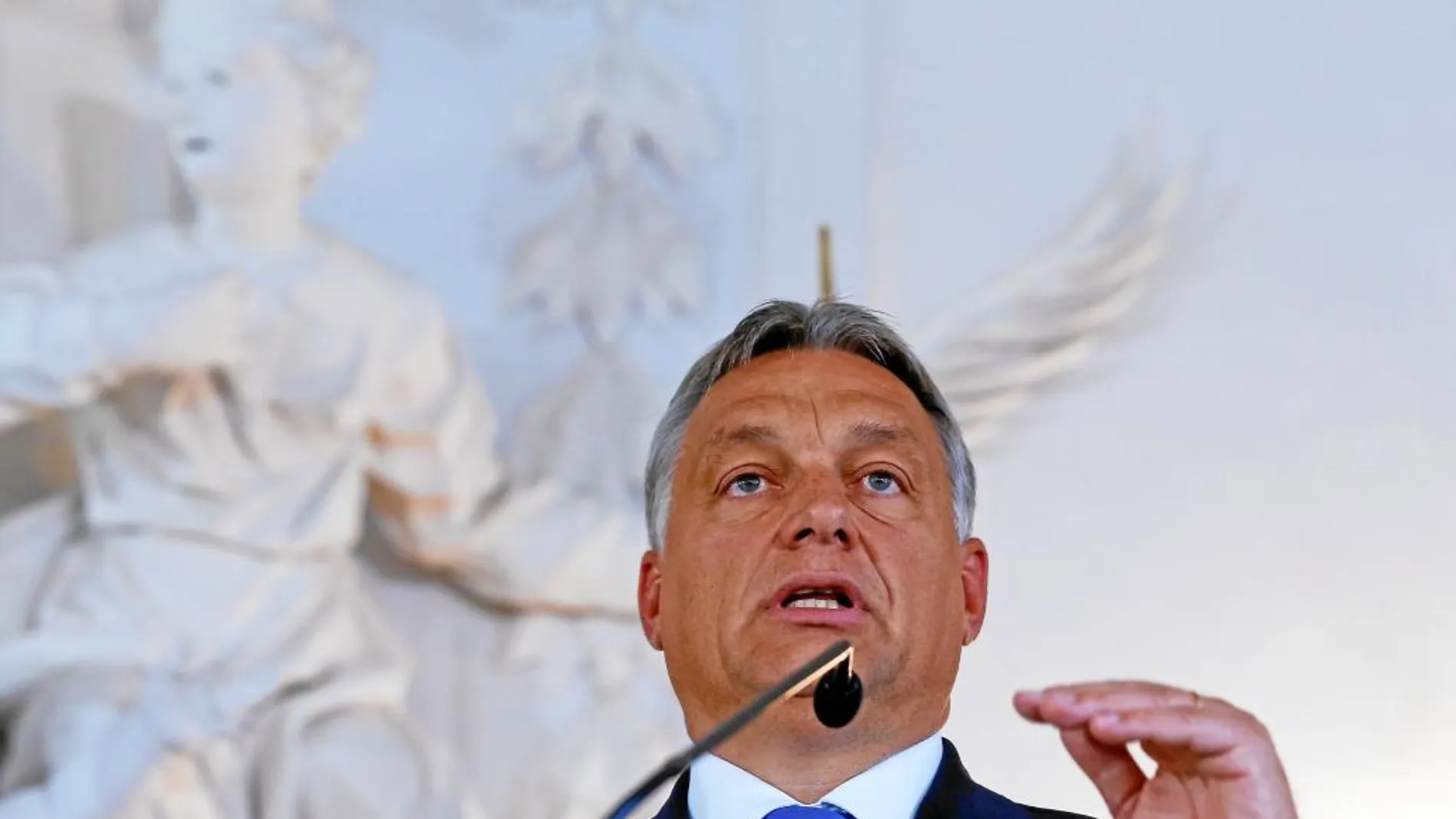 El primer ministro húngaro esta semana en Baviera, donde denunció el «imperialismo moral» de Alemania respecto a la política migratoria