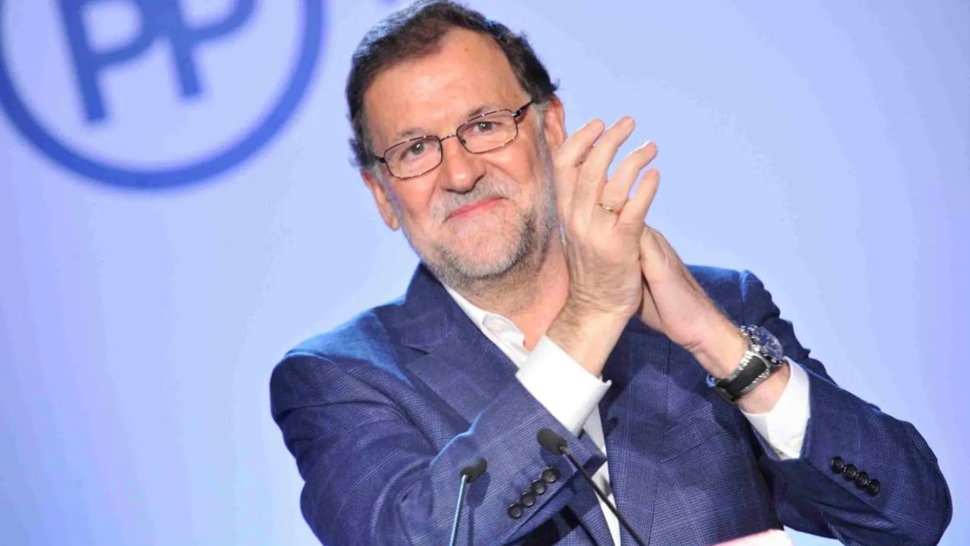 Mariano Rajoy, durante su intervención en la clausura de acto de Nuevas Generaciones celebrado hoy en Toledo.