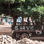 Un camión militar en las calles de Ouagadougo (Burkina Faso)